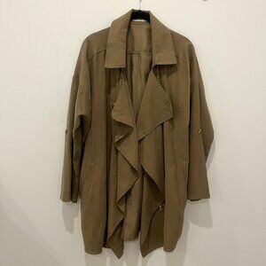 Khaki Lightweight Trench Coat, Size Small